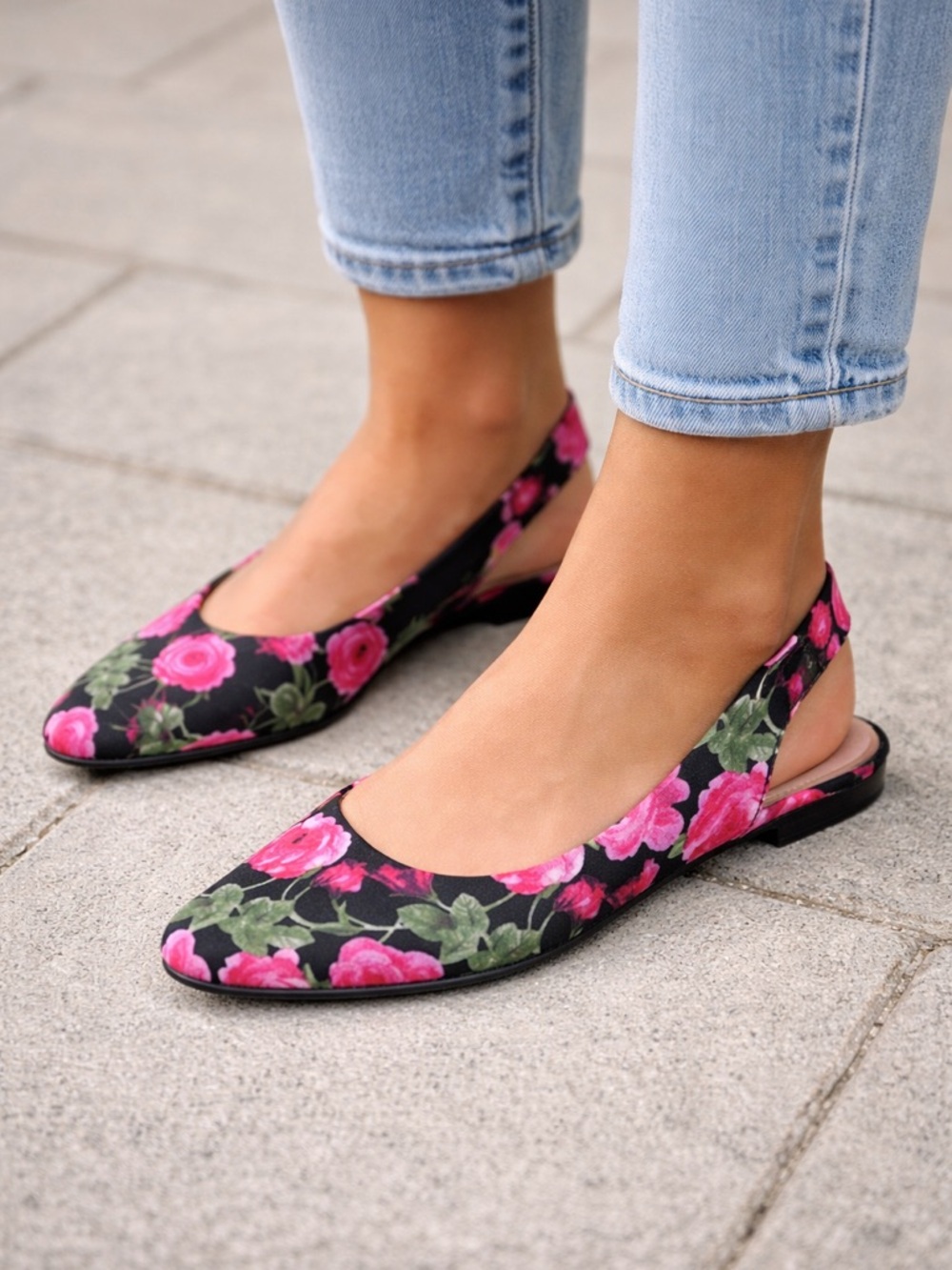Christian Siriano Black Floral Fabric Bette